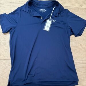 This is a boys Navy Blue Polo.